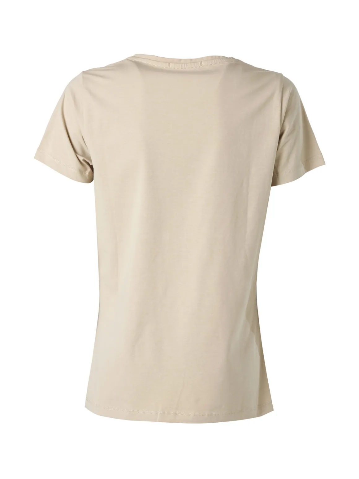 Renato Balestra T-shirt girocollo da donna in cotone con stampa e brillantini - sabbia
