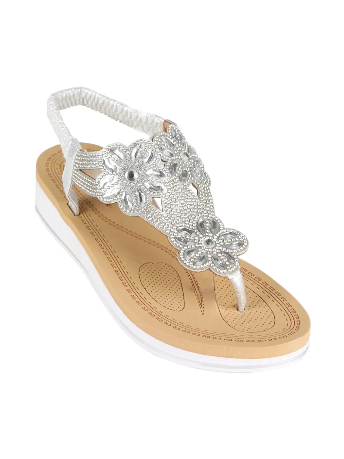 Renda Sandali infradito slip on con strass da donna
