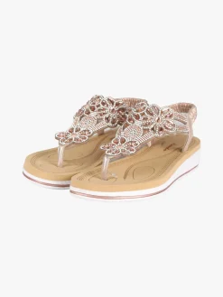 Renda Sandali infradito slip on con strass da donna