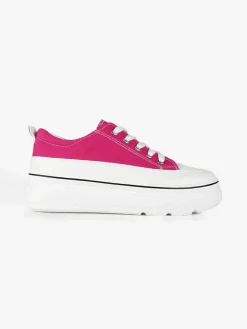 Renda Sneakers donna in tela con platform