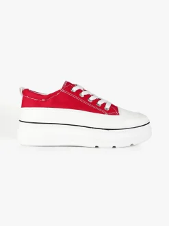 Renda Sneakers donna in tela con platform
