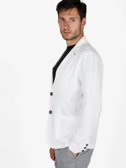 Renever Giacca in lino da uomo con bottoni