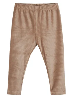 Re Panda Completo lungo da neonata con maglietta e leggings in velluto a costine - beige