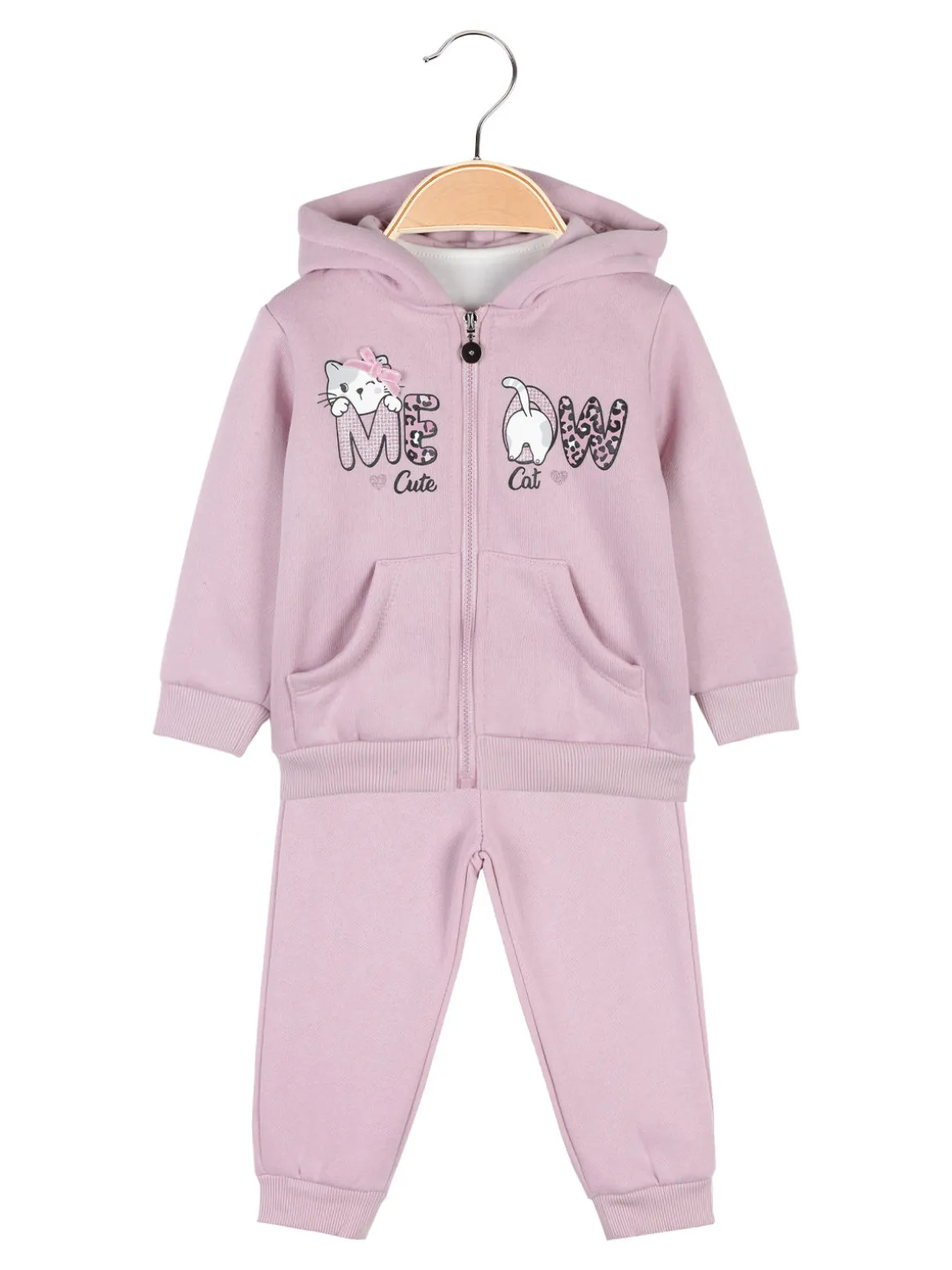 Re Panda Completo tuta da neonata 3 pezzi con cappuccio e zip
