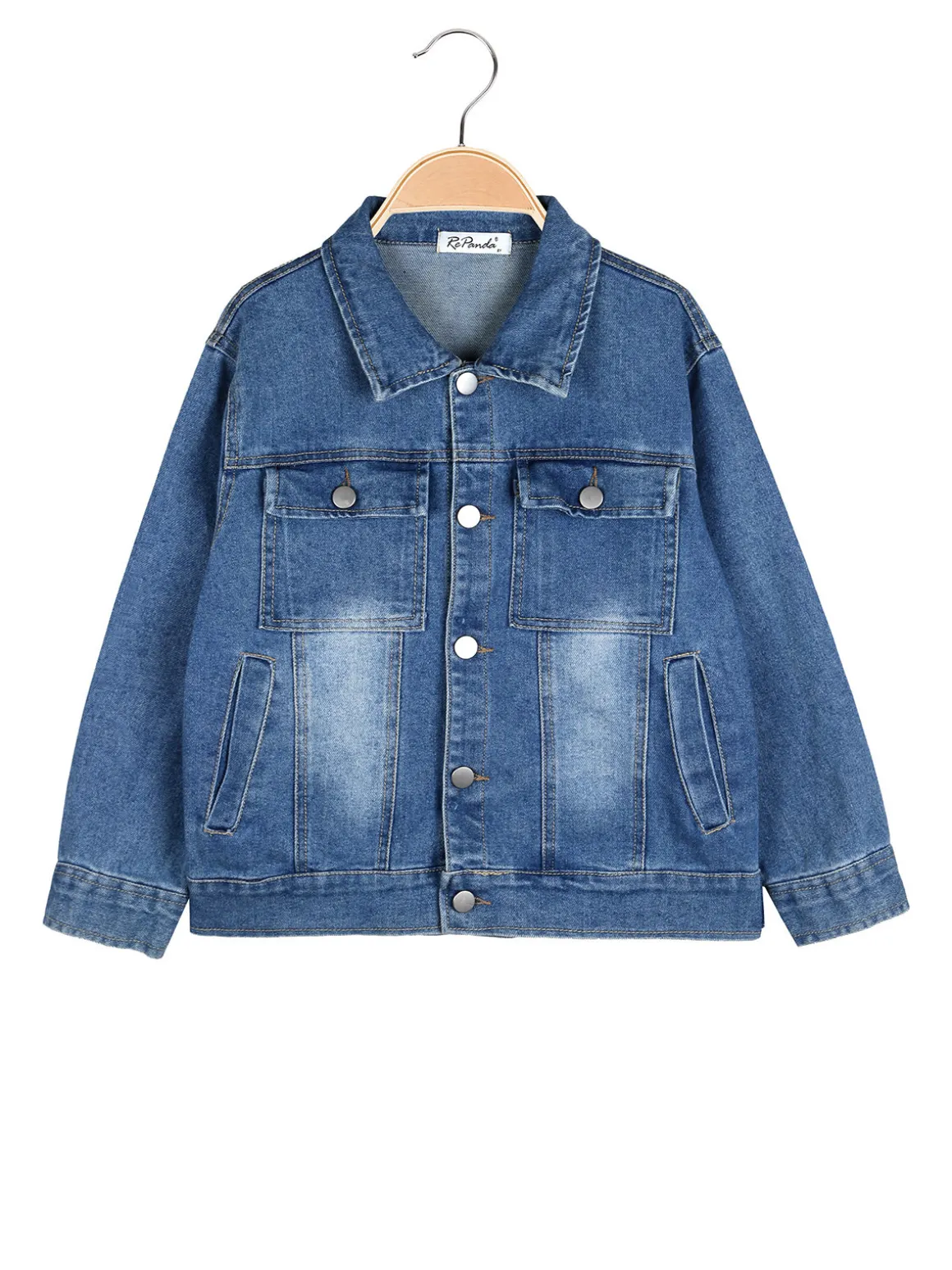 Re Panda Giacca in jeans da bambino - blu