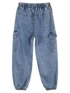 Re Panda Jeans cargo da bambino con elastico sul finale - jeans
