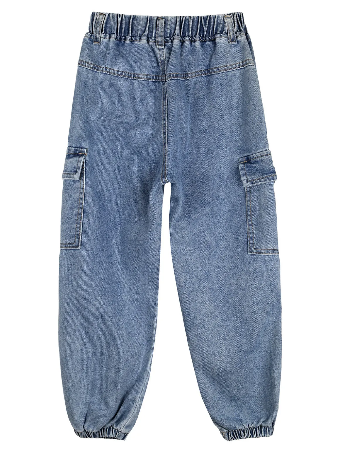 Re Panda Jeans cargo da bambino con elastico sul finale - jeans