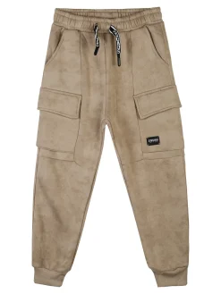 Re Panda Pantaloni da ragazzo con tasconi e polsini - khaki