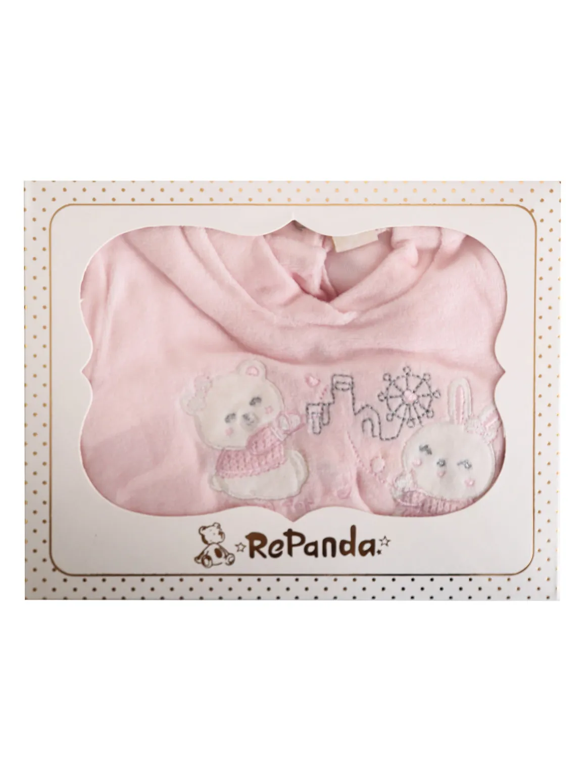 Re Panda Tutina da neonata in ciniglia