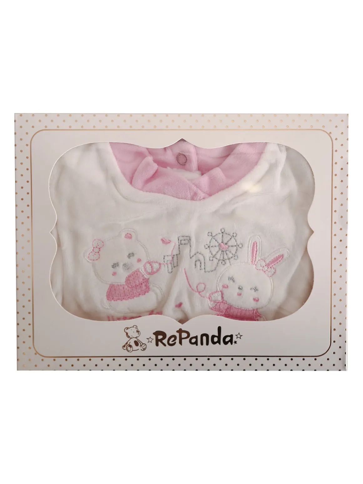 Re Panda Tutina da neonata in ciniglia
