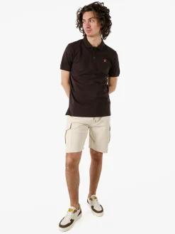 Rifle Bermuda da uomo in felpa con tasconi laterali - beige