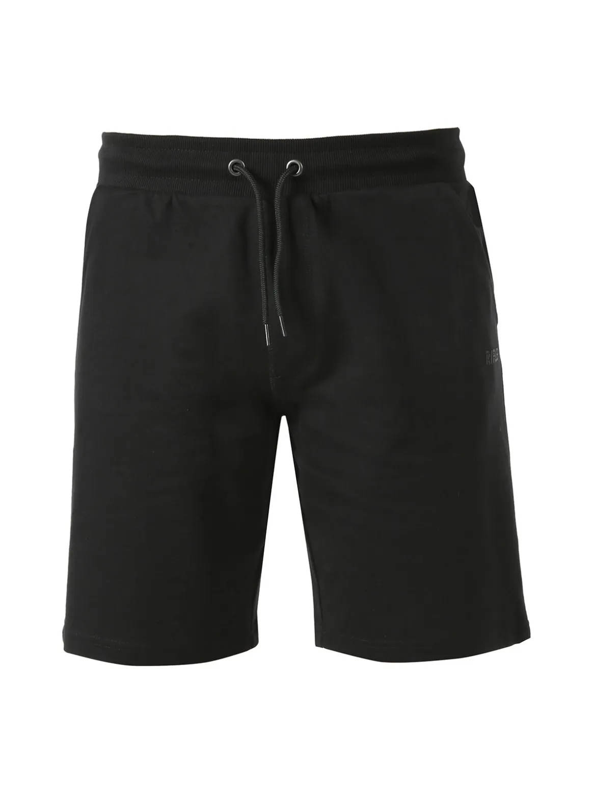 Rifle Bermuda da uomo in felpa di cotone con coulisse - nero