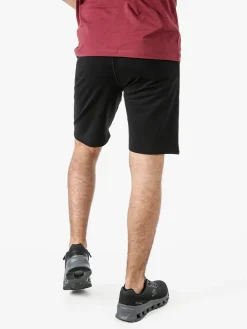 Rifle Bermuda da uomo in felpa di cotone con coulisse - nero