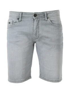 Rifle Bermuda da uomo in jeans - grigio
