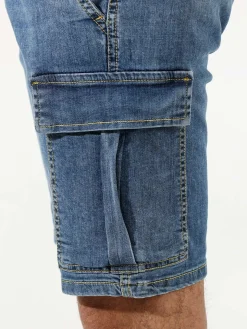 Rifle Bermuda in jeans da uomo con tasconi - jeans