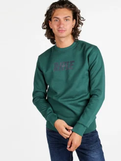 Rifle Felpa girocollo da uomo invernale con logo - verde