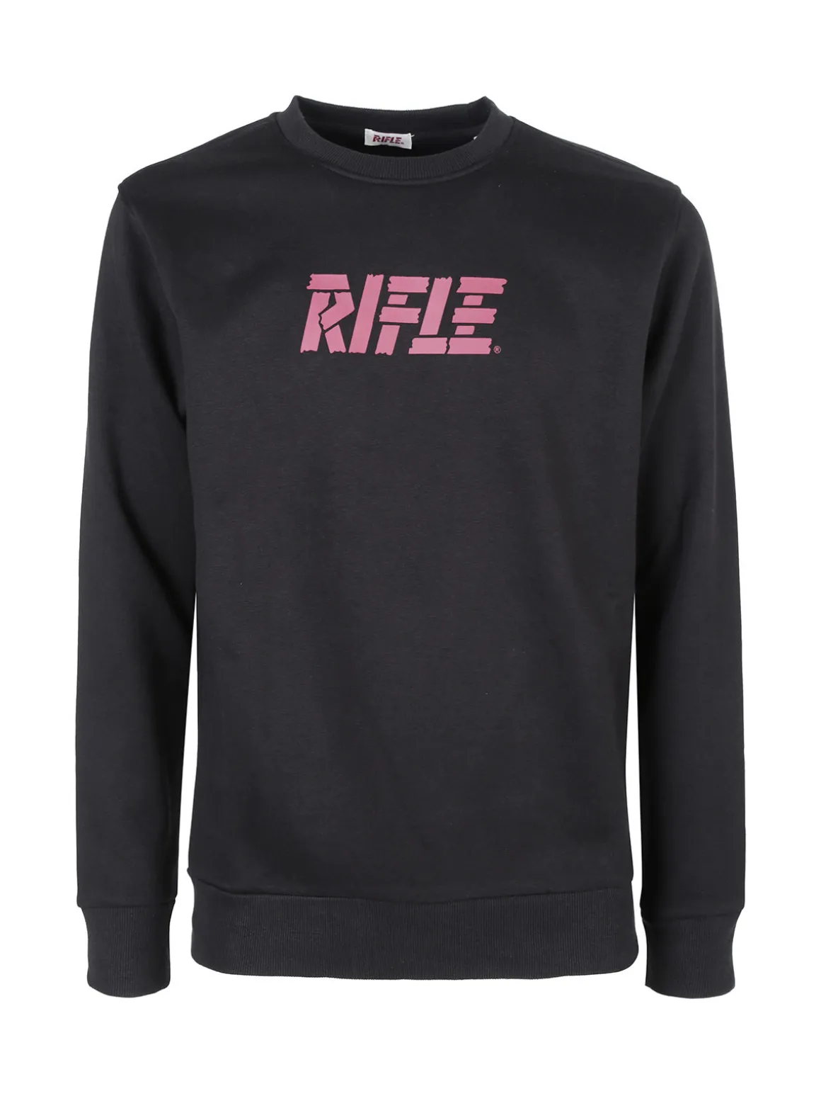 Rifle Felpa girocollo da uomo invernale con logo - nero