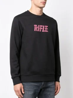 Rifle Felpa girocollo da uomo invernale con logo - blu scuro