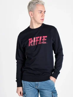 Rifle Felpa girocollo da uomo in cotone