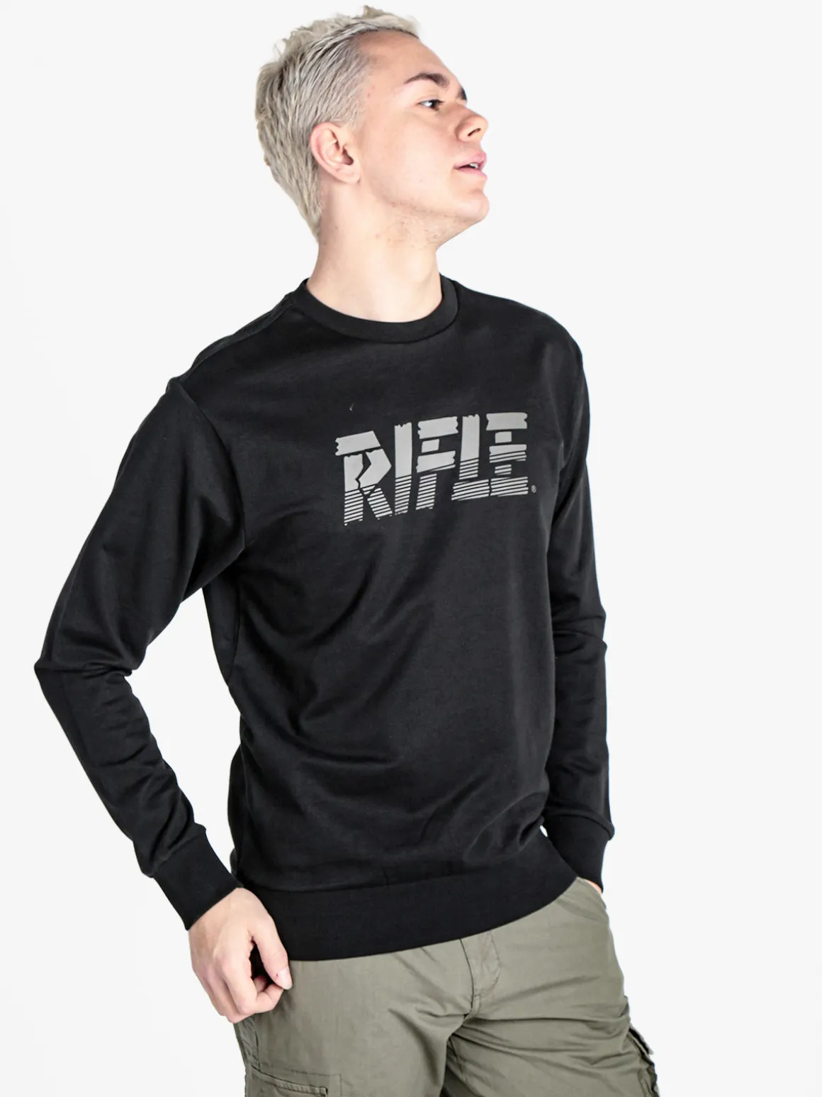 Rifle Felpa girocollo da uomo in cotone