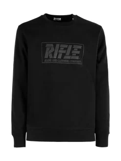 Rifle Felpa girocollo da uomo con logo - nero