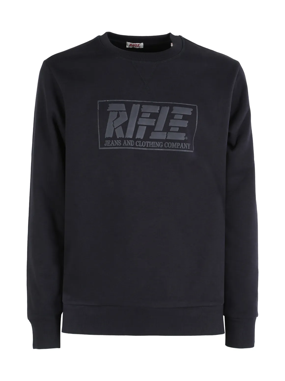 Rifle Felpa girocollo da uomo con logo - blu scuro