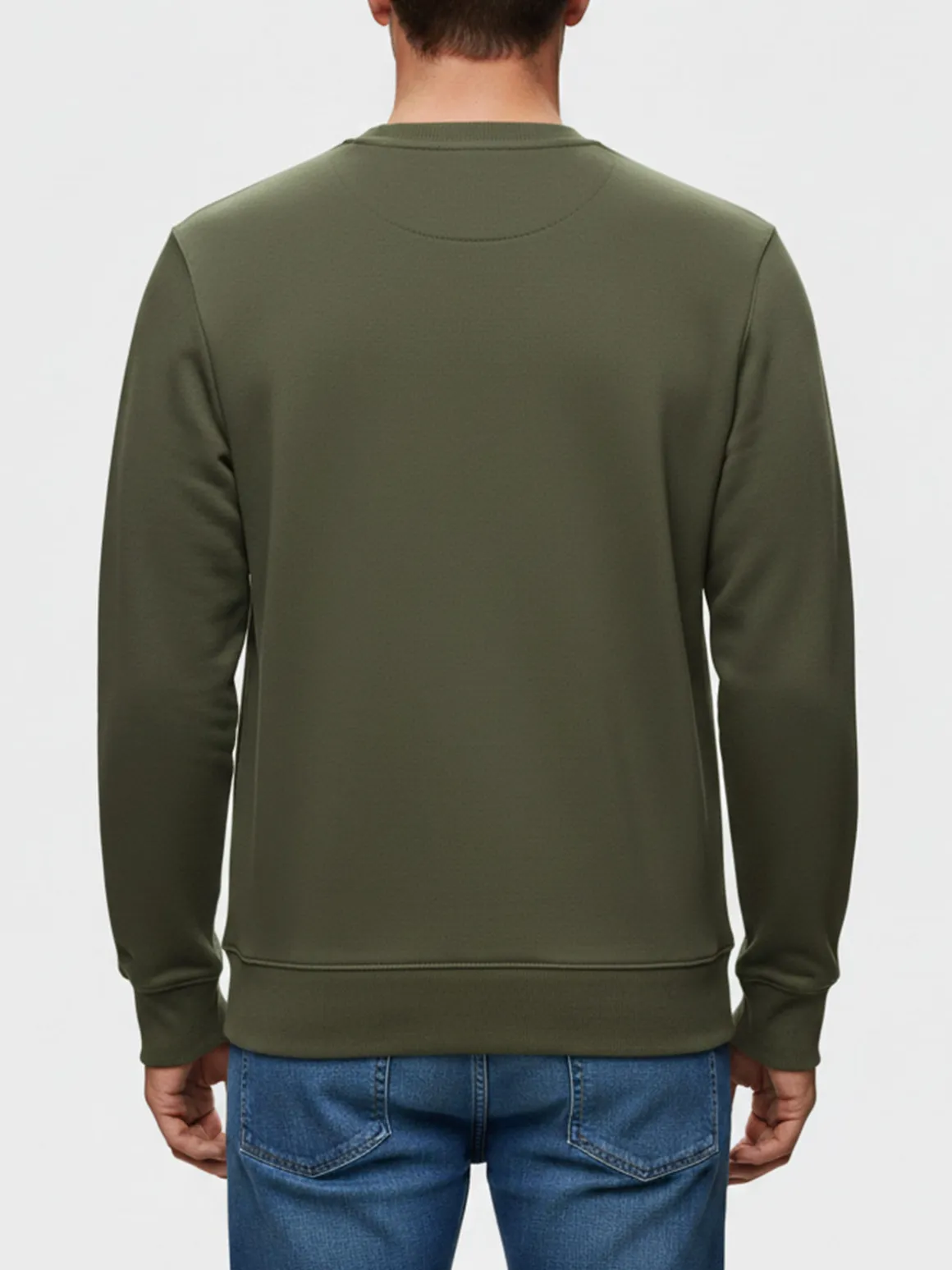 Rifle Felpa girocollo da uomo con logo - oliva
