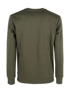 Rifle Felpa girocollo da uomo con logo - oliva