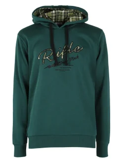 Rifle Felpa invernale da uomo con cappuccio - verde