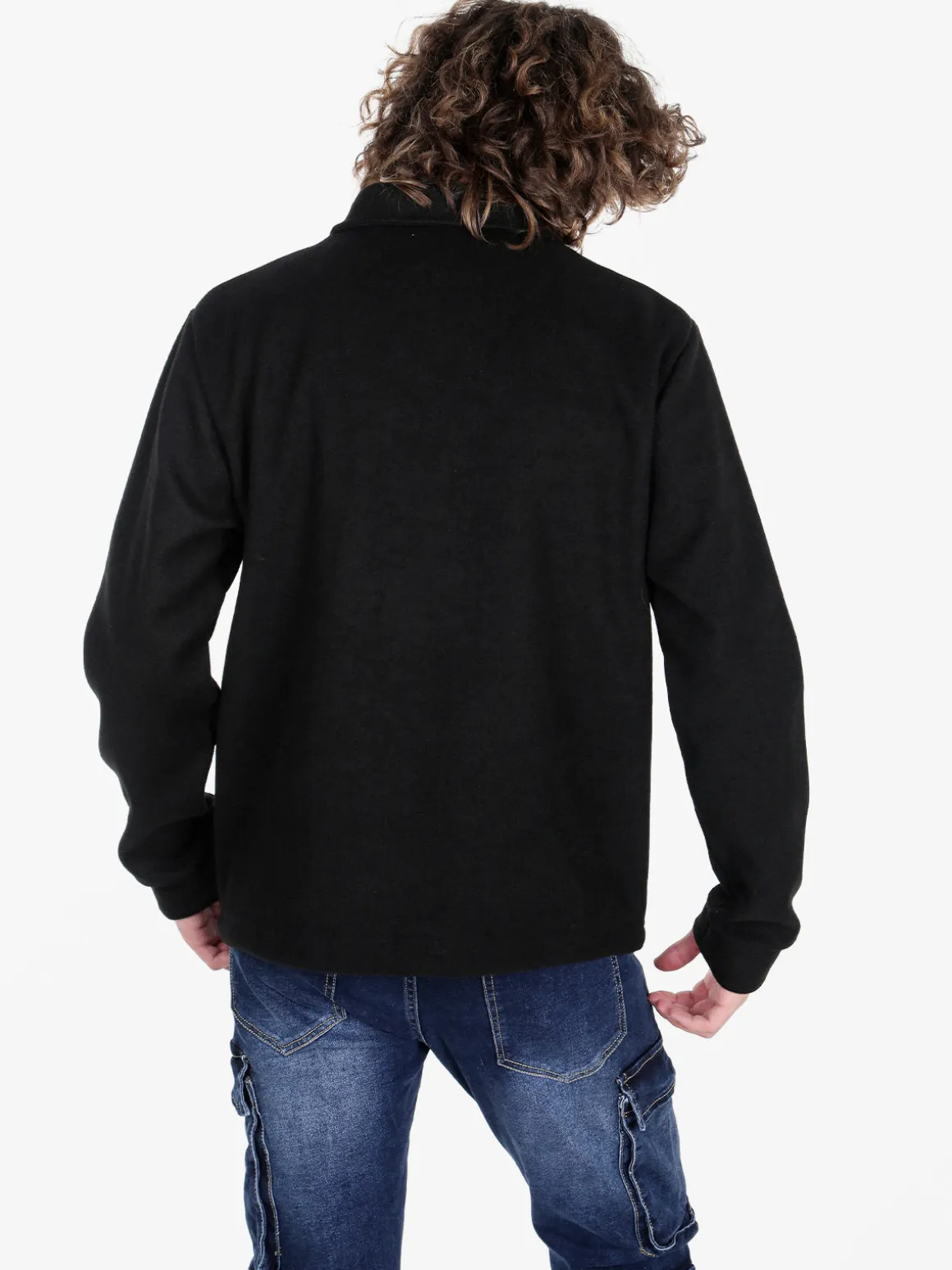 Rifle Giacca camicia da uomo effetto lana con bottoni