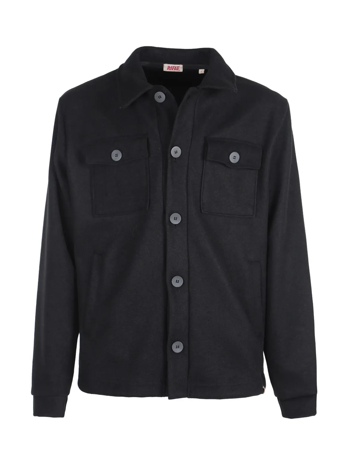 Rifle Giacca camicia da uomo effetto lana con bottoni