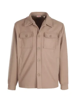 Rifle Giacca camicia da uomo effetto lana con bottoni