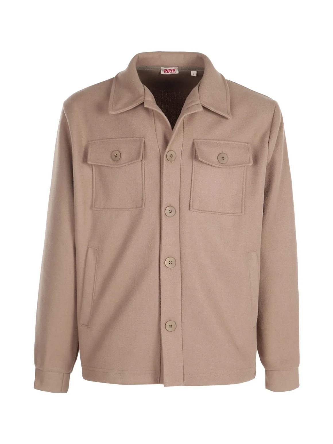 Rifle Giacca camicia da uomo effetto lana con bottoni