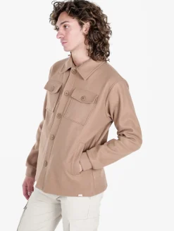 Rifle Giacca camicia da uomo effetto lana con bottoni