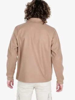 Rifle Giacca camicia da uomo effetto lana con bottoni