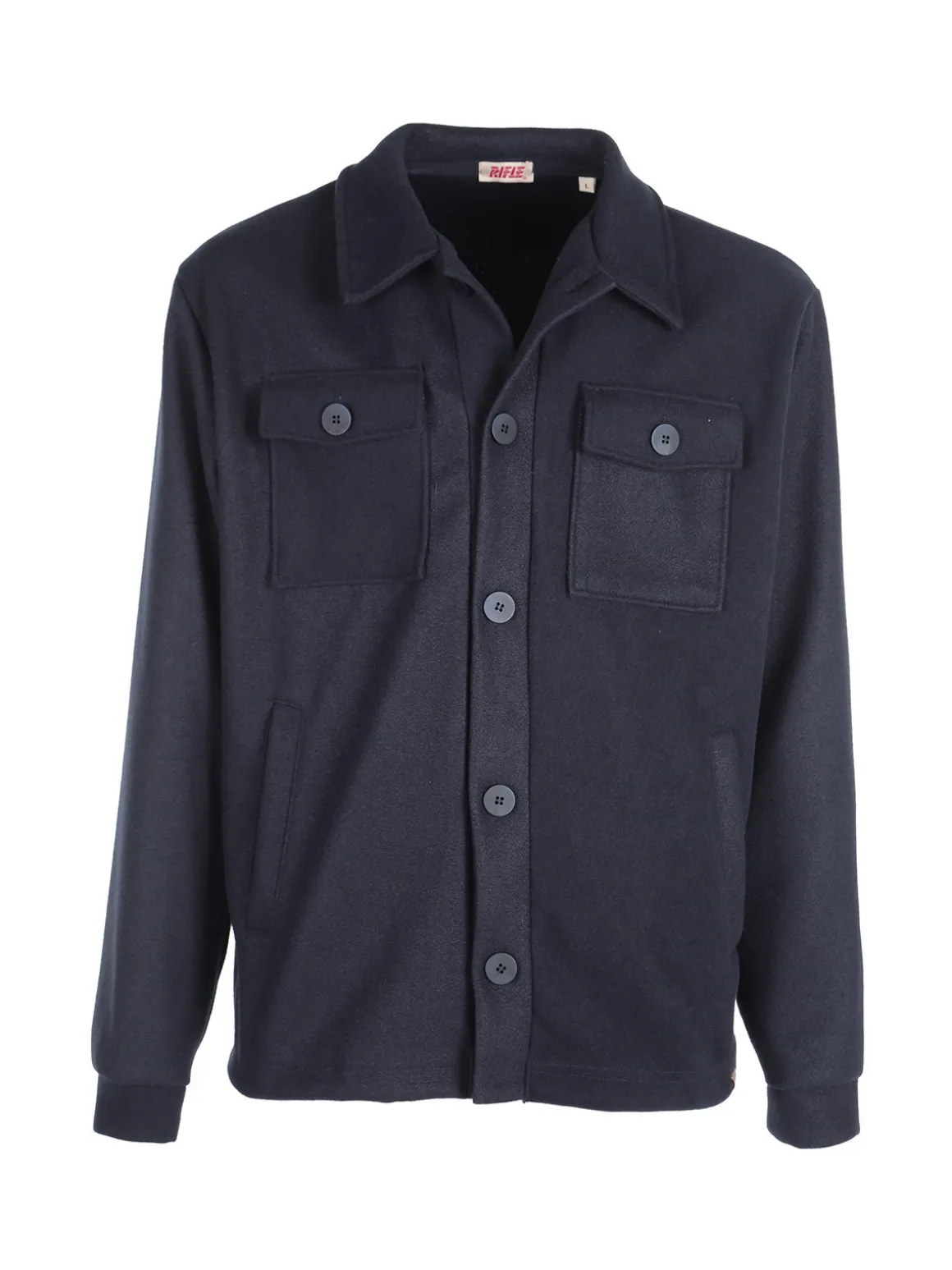 Rifle Giacca camicia da uomo effetto lana con bottoni
