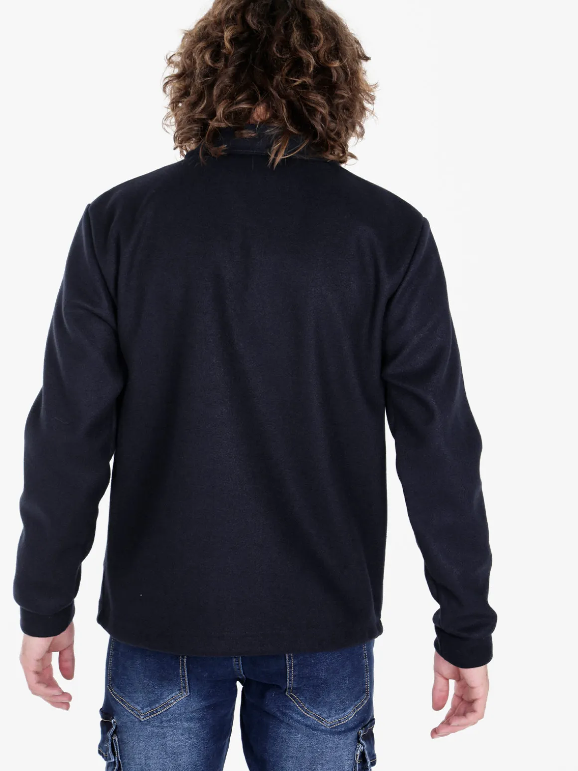 Rifle Giacca camicia da uomo effetto lana con bottoni