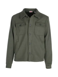 Rifle Giacca camicia da uomo effetto lana con bottoni
