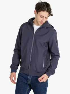 Rifle Giacca da uomo con cappuccio e zip - blu scuro