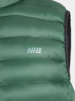 Rifle Gilet da uomo imbottito con cappuccio - verde