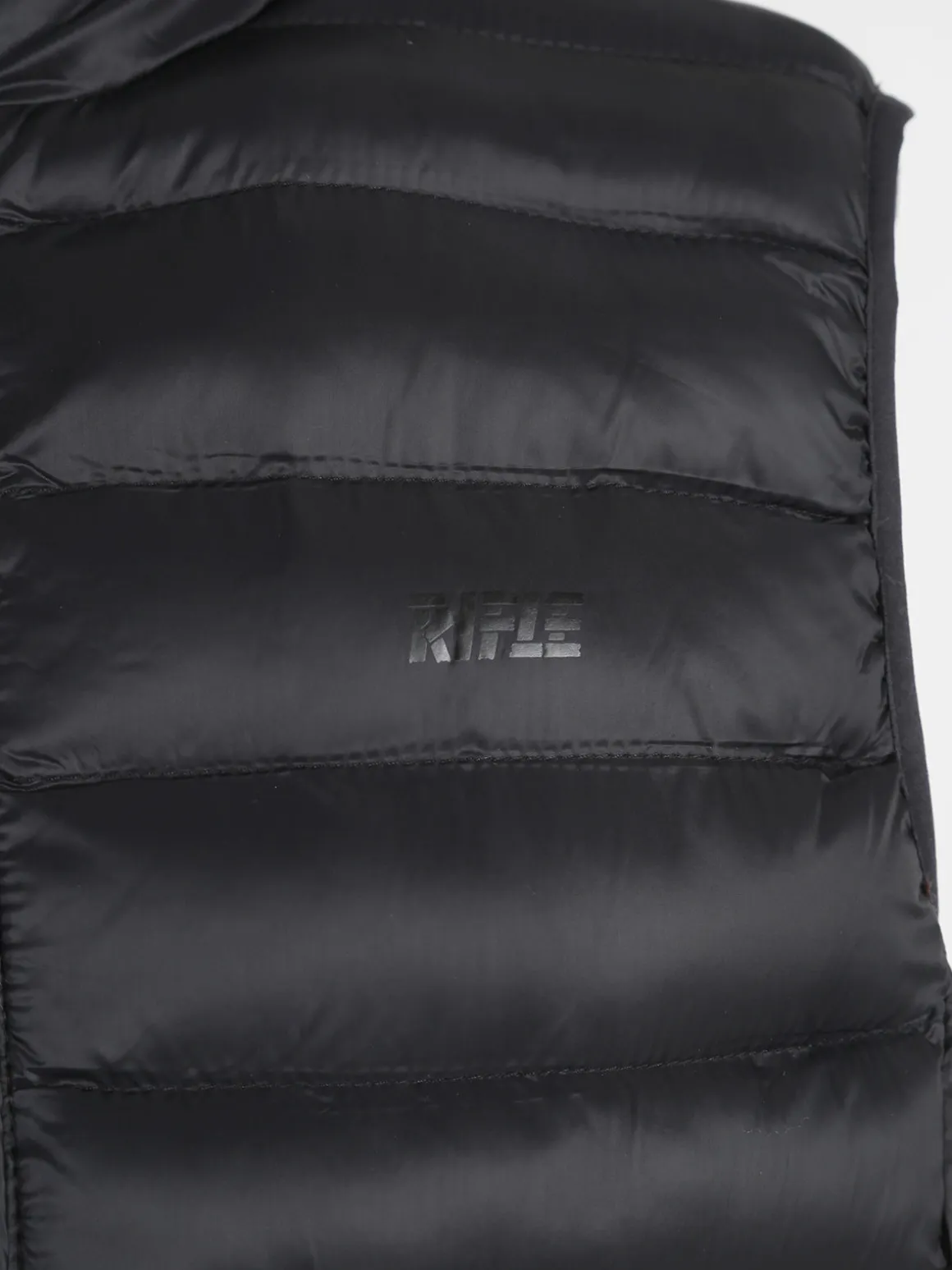 Rifle Gilet da uomo imbottito con cappuccio - nero