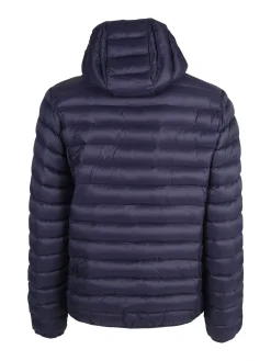 Rifle Giubbotto da uomo imbottito con cappuccio e zip - blu scuro