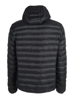 Rifle Giubbotto da uomo imbottito con cappuccio e zip - nero