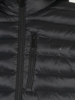 Rifle Giubbotto da uomo imbottito con cappuccio e zip - nero