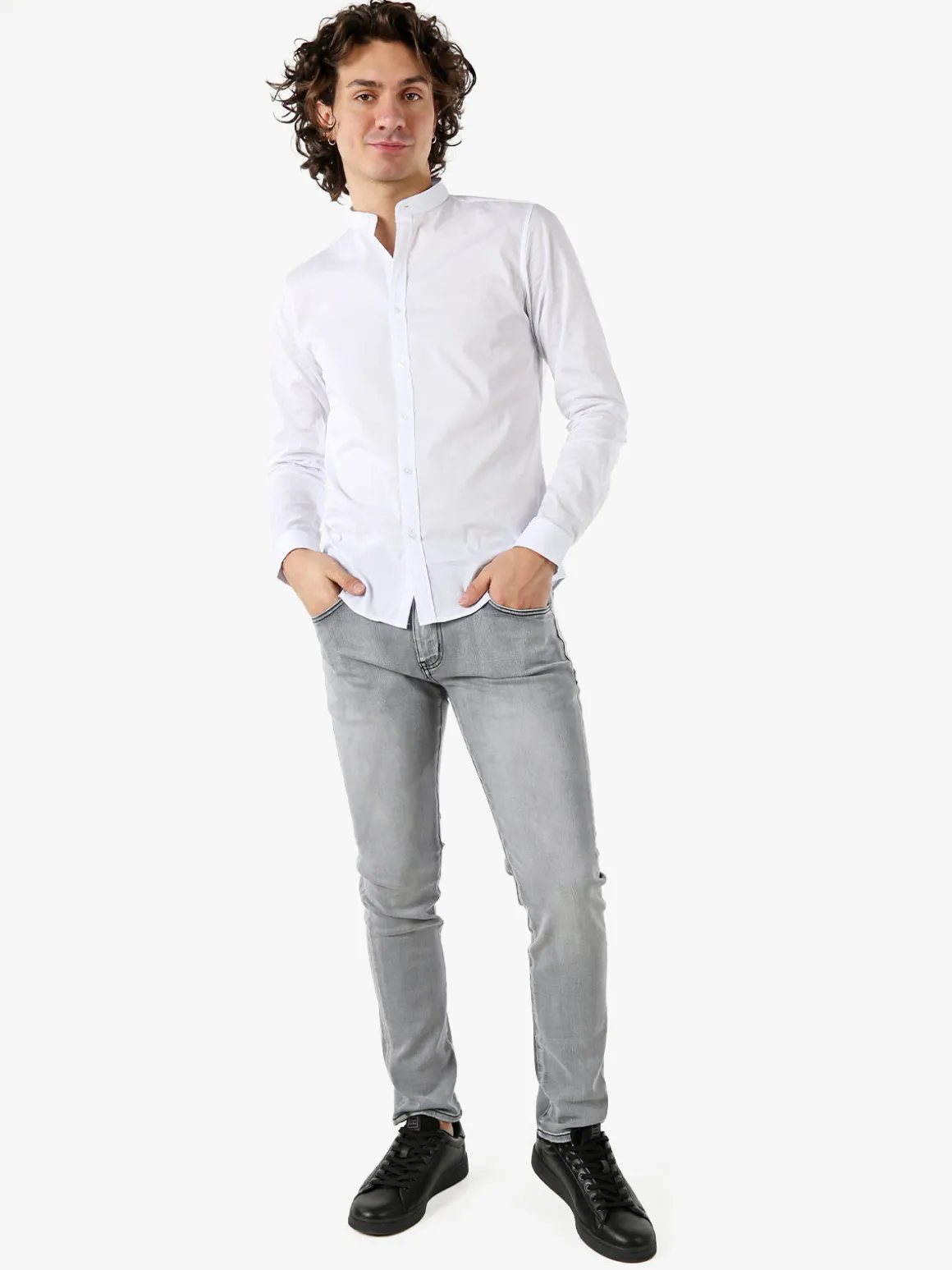 Rifle Jeans da uomo slim fit - grigio