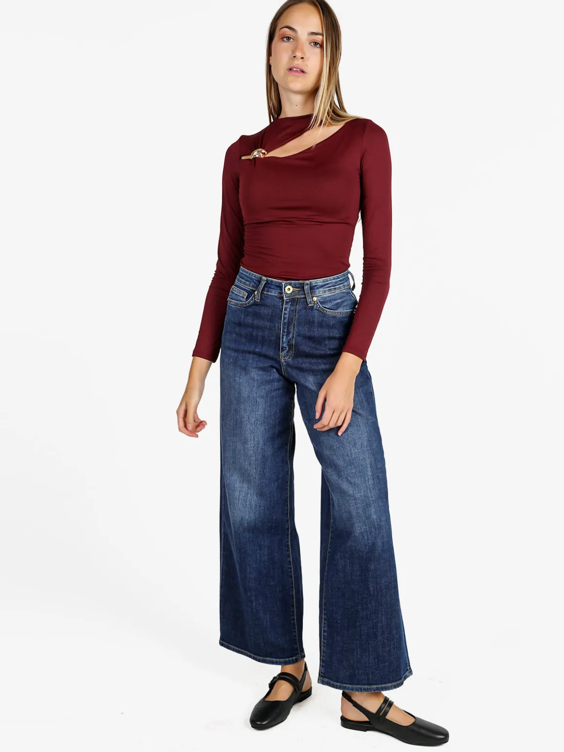 Rifle Jeans donna a gamba larga - jeans