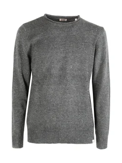 Rifle Maglione girocollo da uomo misto lana - grigio scuro