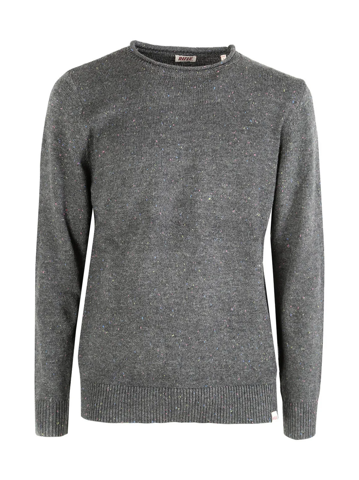 Rifle Maglione girocollo da uomo misto lana - grigio scuro