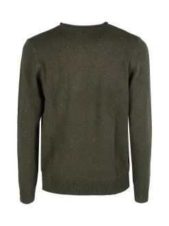 Rifle Maglione girocollo da uomo misto lana - militare