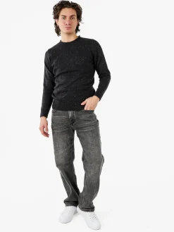 Rifle Maglione girocollo da uomo misto lana - nero